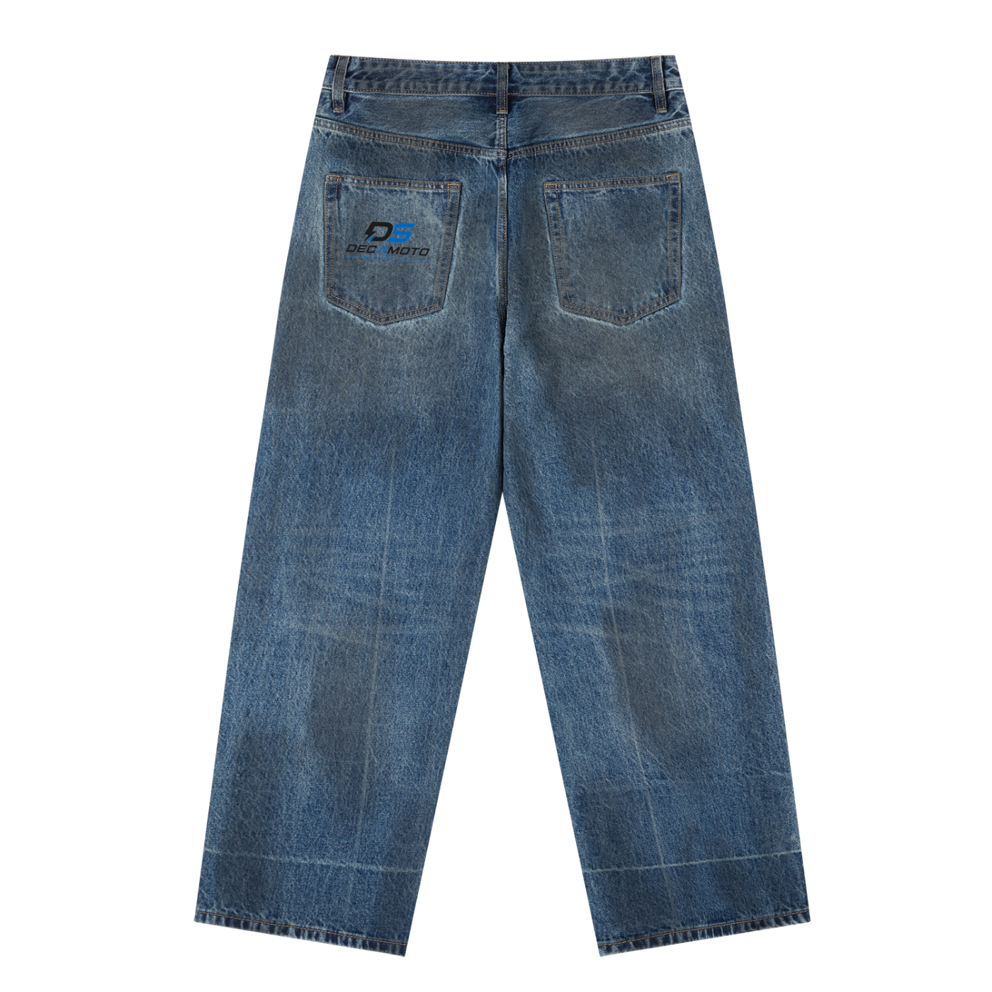 Decamoto Vintage Wash Baggy Denim Jeans